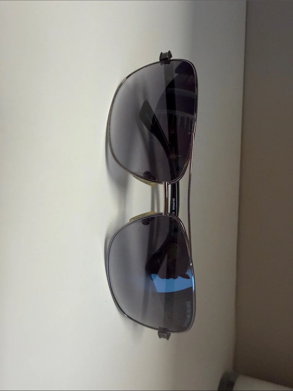 Emporio Armani Black Frame Sunglasses with Dark Lenses